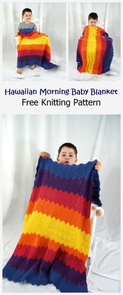 Hawaiian Morning Baby Blanket Free Knitting Pattern