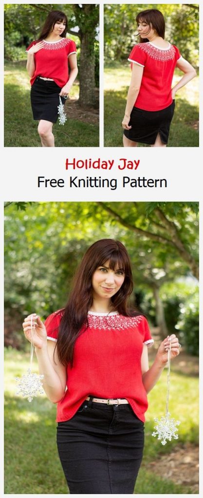 Holiday Jay Sweater Free Knitting Pattern