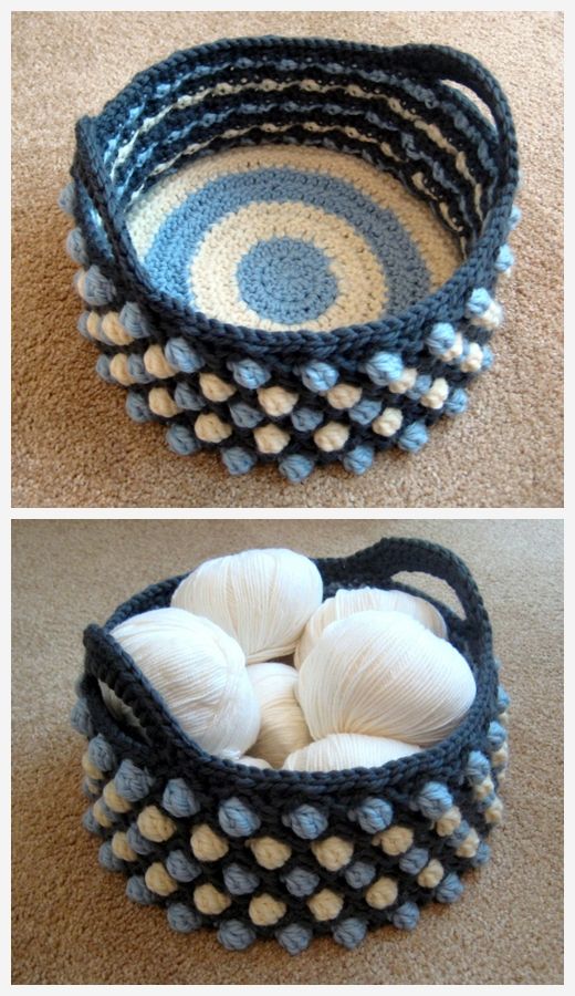 Honeycomb Pop Basket Free Crochet Pattern