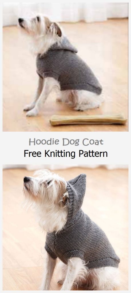 Hoodie Dog Coat Free Knitting Pattern