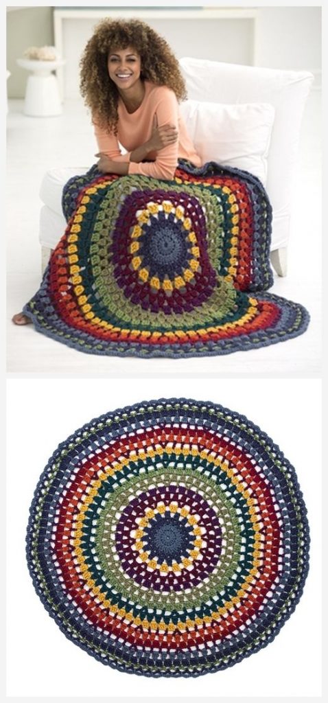 Newfield Circle Afghan Free Crochet Pattern