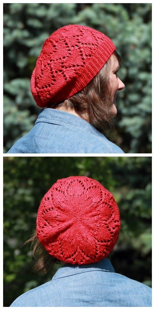 Ruby Red Heart Hat Free Knitting Pattern