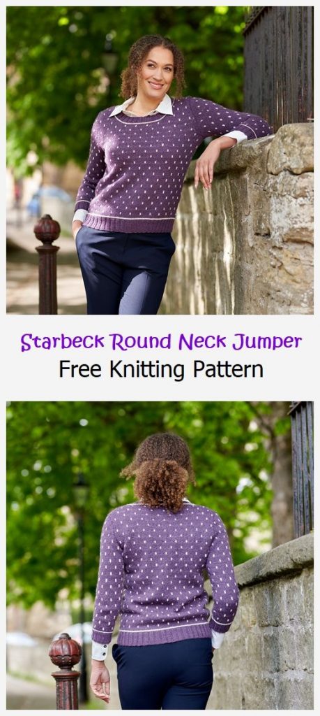 Starbeck Round Neck Jumper Free Knitting Pattern