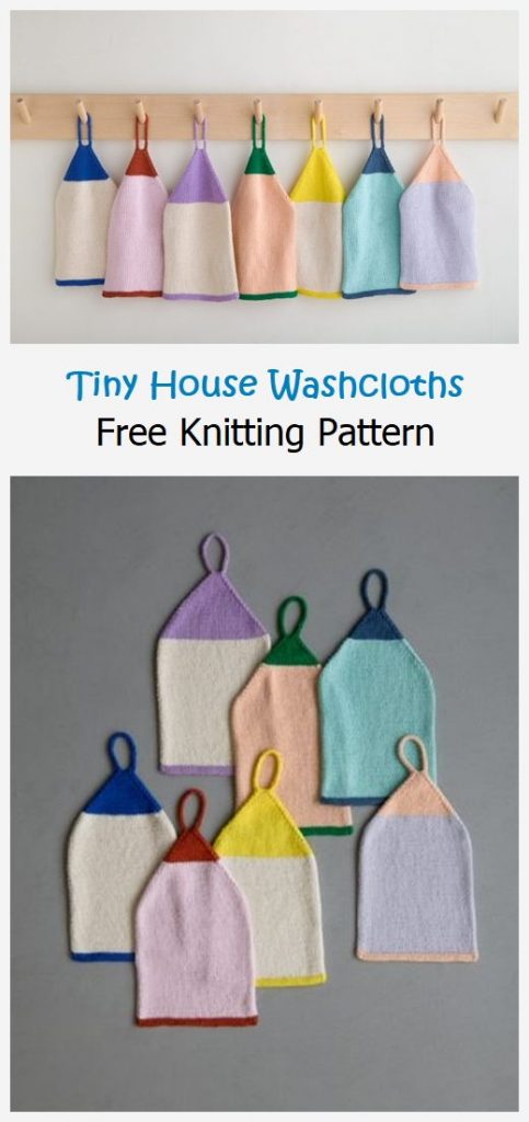 Tiny House Washcloths Free Knitting Pattern