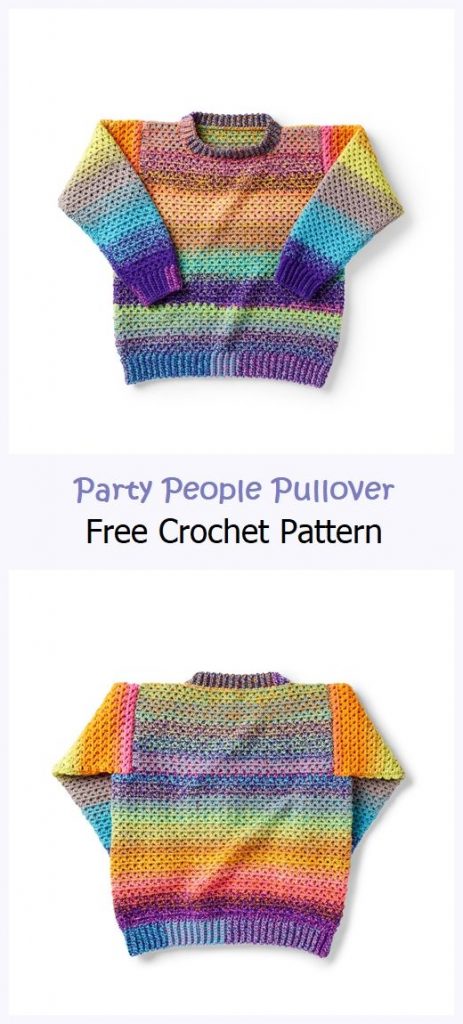 Party People Pullover Free Crochet Pattern