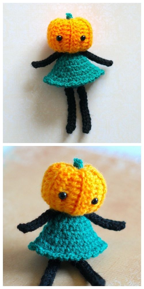 Pumpkin Head Doll Free Amigurumi Pattern