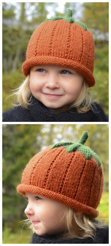 Sweet Pumpkin Hat Free Knitting Pattern